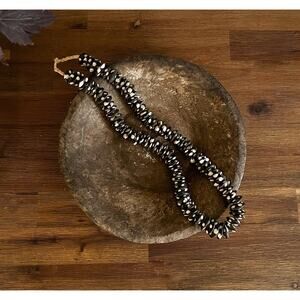 Vintage African Batik Bone Bead Strand